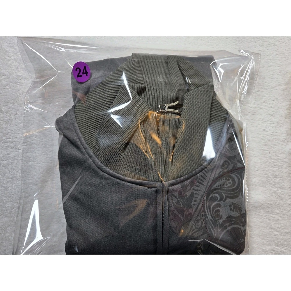 Monarchy Skull Track Jacket Mens Large Embroidered Graphic Moto Streetwear Y2K - Picture 12 of 12